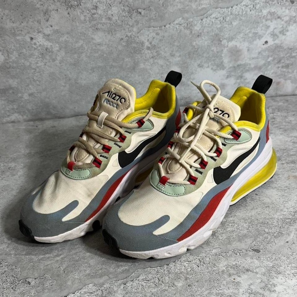 Nike Air Max 270 React Bauhaus Sneakers Women's Size 8 White Athletic sneakers - Picture 2 of 7